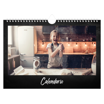 Calendario fotografico A4 — Stile lavagna [copertina]