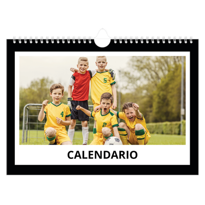 Calendario fotografico A4 — Cornice monocromatica [copertina]