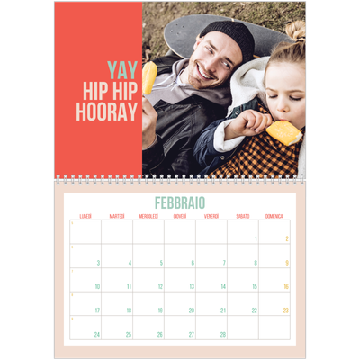 Calendario A4 Doppio — Luminoso e bello [Febbraio]