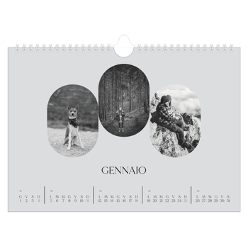 Calendario Fotografico A4 Orizzontale — La strada aperta