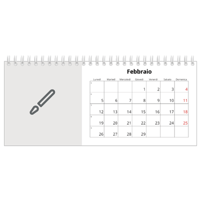 Calendari da tavolo — Disegna il tuo prodotto [Febbraio]