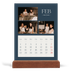 Calendario con supporto in legno verticale  — Ardesia e grazie [Febbraio]