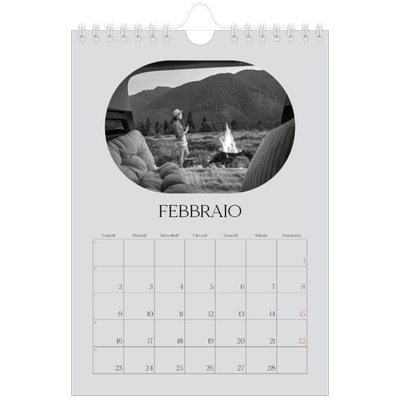 Calendario fotografico A5 — La strada aperta [Febbraio]