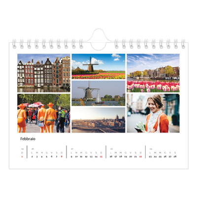 Calendario fotografico A5 — Struttura [Febbraio]