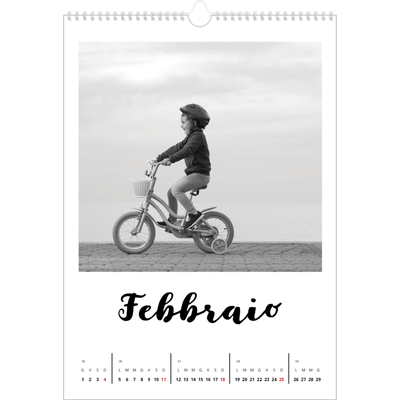 Calendario A3 verticale — Scritto a mano [Febbraio]