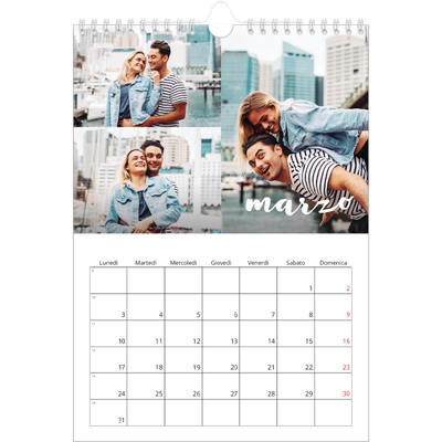 Calendario personalizzato A4 — Scrittura semplice [Marzo]