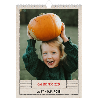 Calendario personalizzato A4 — Effetto timbro artigianale [copertina]
