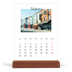 Calendario con supporto in legno verticale  — Il mio diario di viaggio [Marzo]