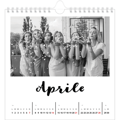 Calendari quadrati — Scritto a mano [Aprile]