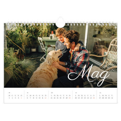 Calendario fotografico A4 — Mese scritto a mano [copertina]