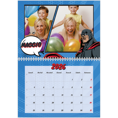 Calendario A4 Doppio — Fumetti [copertina]