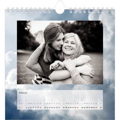 Calendari quadrati — Paesaggio nuvoloso [Marzo]