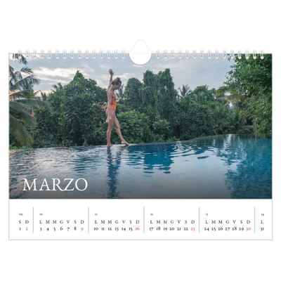 Calendario fotografico A4 — Graziato semplice [Marzo]