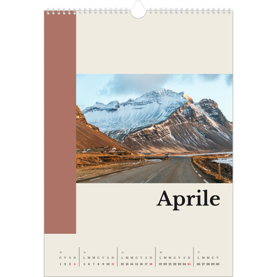 Calendario A3 verticale — Vedute del mondo [Aprile]