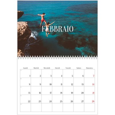Calendario A4 Doppio — Fuga infinita [Febbraio]