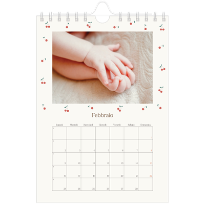 Calendario fotografico A5 — Ciliegie [Febbraio]