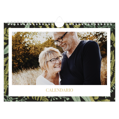 Calendario fotografico A4 — Carta da parati floreale [copertina]