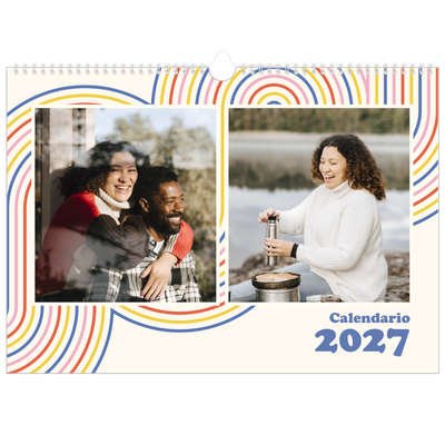 Calendario A3 orizzontale  — Strisce retro [copertina]
