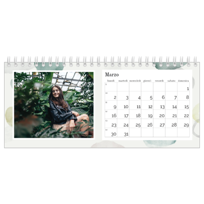 Calendari da tavolo — Punti ad acquerello [Marzo]