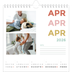 Calendari quadrati — Tipo colorato [Aprile]