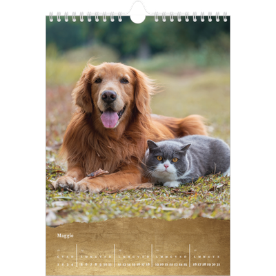 Calendario personalizzato A4 — Classic Gold [copertina]