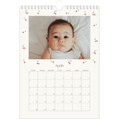 Calendario personalizzato A4 — Ciliegie [Aprile]