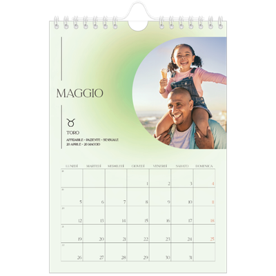 Calendario fotografico A5 — Sfumature astrologiche [copertina]