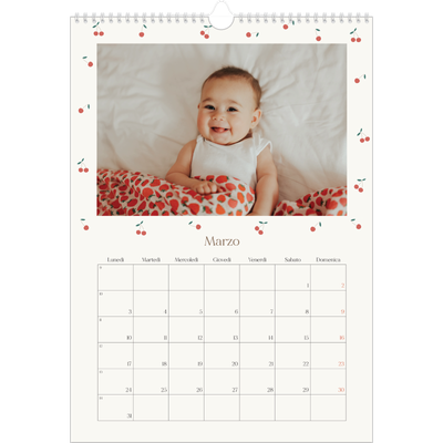 Calendario A3 verticale — Ciliegie [Marzo]