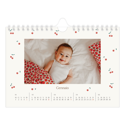 Calendario fotografico A5 — Ciliegie [Gennaio]