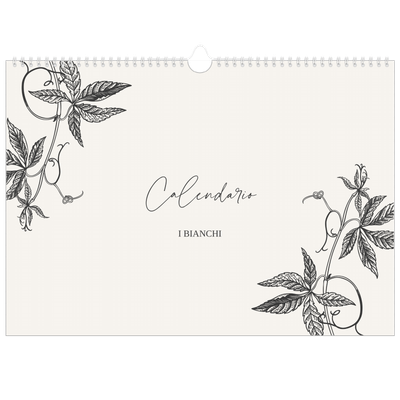 Calendario A3 orizzontale  — Inchiostro e edera [copertina]