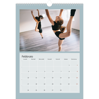 Calendario A3 verticale — Neo Scandi [Febbraio]