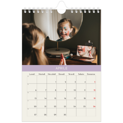 Calendario fotografico A5 — Capitoli pastello [Aprile]