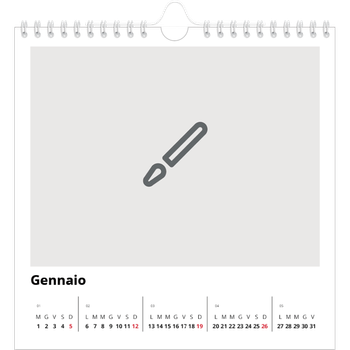 Calendario Fotografico Quadrato — Disegna il tuo prodotto
