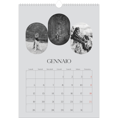 Calendario A3 verticale — La strada aperta [Gennaio]