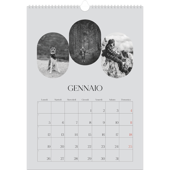 Calendario personalizzato A3 — La strada aperta