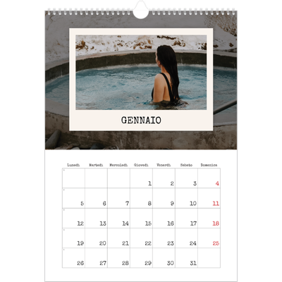 Calendario A3 verticale — La selezione ritratti [Gennaio]