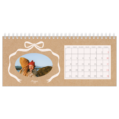 Calendari da tavolo — Kraft e fiocco [copertina]