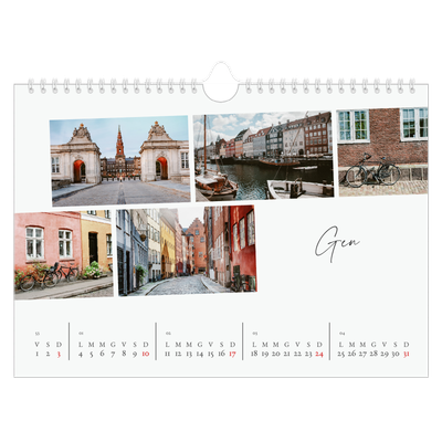 Calendario fotografico A4 — Soggiorno in città [Gennaio]