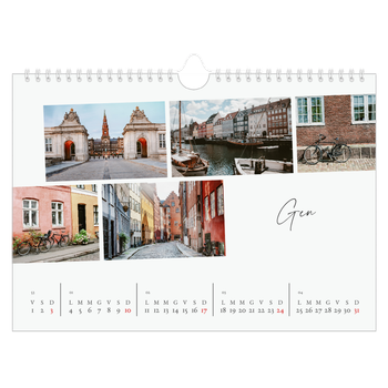Calendario Fotografico A4 Orizzontale — Soggiorno in città
