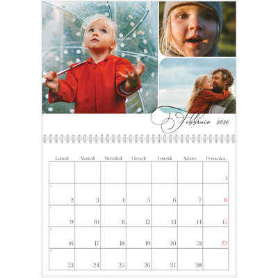 Calendario A4 Doppio — Istantanee e scrittura [Febbraio]