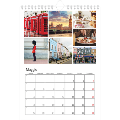 Calendario personalizzato A4 — Struttura [copertina]