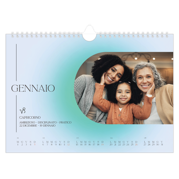 Calendario Fotografico A4 Orizzontale — Sfumature astrologiche