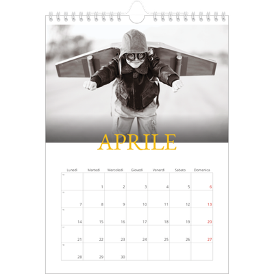 Calendario personalizzato A4 — Stile tradizionale [Aprile]
