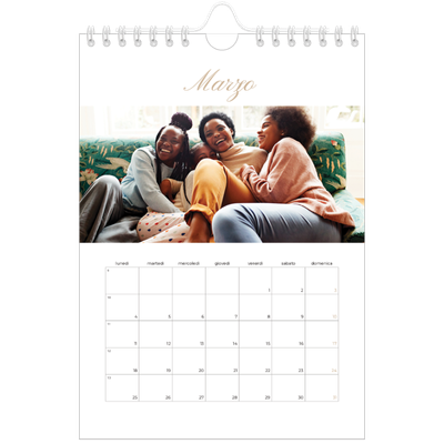 Calendario fotografico A5 — Scatole con strisce fotografiche [Marzo]