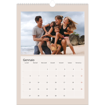 Calendario personalizzato A3 — Colori della terra
