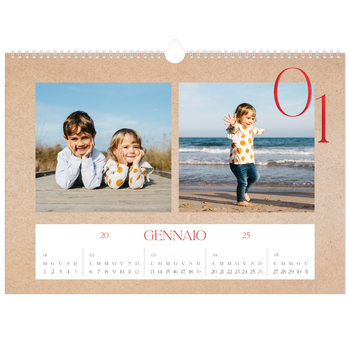Calendario Fotografico A3 Orizzontale — Esplosioni di rosso