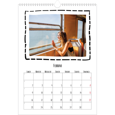 Calendario A3 verticale — Istantanee da album [Febbraio]