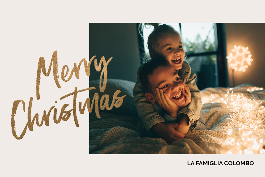 Biglietti — Scrittura a mano allegro Natale