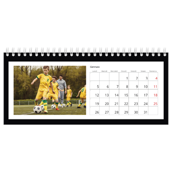 Calendario Fotografico da Tavolo — Cornice monocromatica