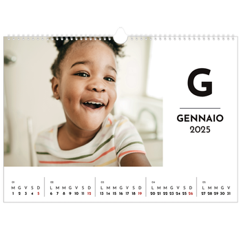 Calendario Fotografico A3 Orizzontale — Riflettore lettera